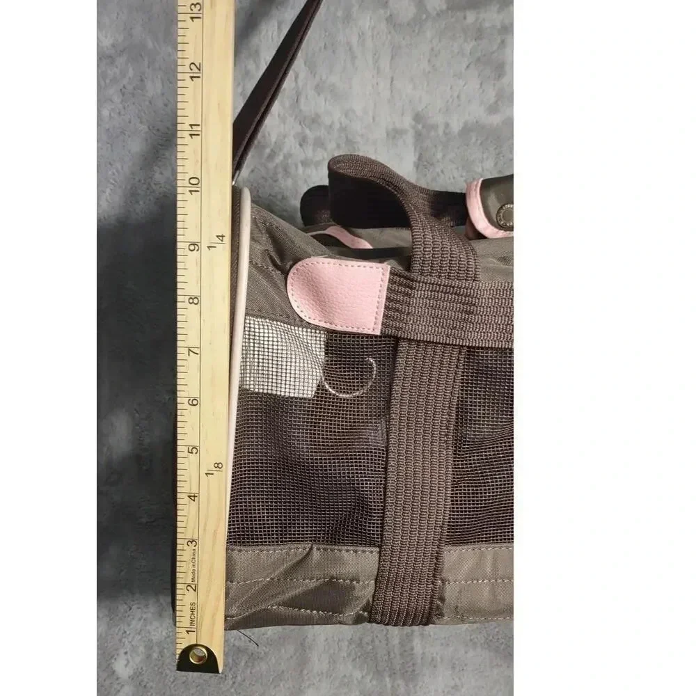 Sherpa Original Travel Deluxe Airline Approved Pet Carrier Pink Brown